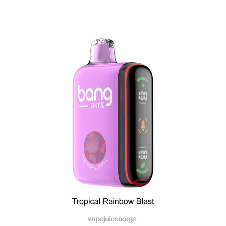 Vape Pen D6HP836 tropisk regnbueeksplosjon - Bang Box 9000-18000 puffs intelligent kraftdisplay