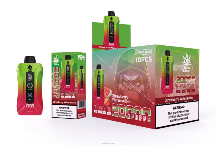 Vape Pen D6HP83 jordbær vannmelon - Bang Beach 20000 puffs smart screen vape