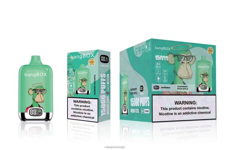 Vape Pen D6HP842 bringebærsurt eple - Bang Box 15000 drag