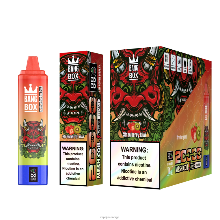 Vape Pen D6HP851 jordbær kiwi - Bang Box 20000 puffs smartskjerm