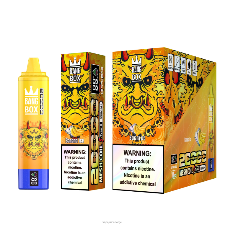 Vape Pen D6HP857 bananis - Bang Box 20000 puffs smartskjerm