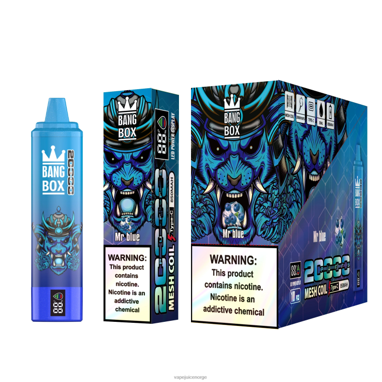 Vape Pen D6HP860 mr blå - Bang Box 20000 puffs smartskjerm