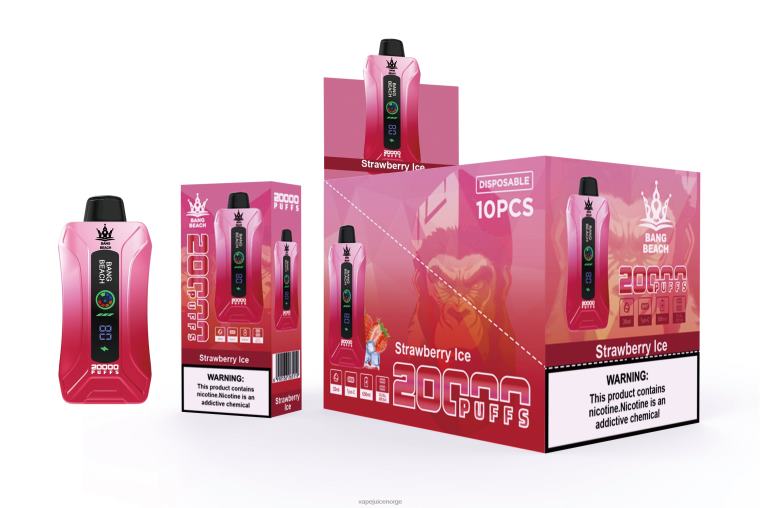 Vape Pen D6HP86 jordbæris - Bang Beach 20000 puffs smart screen vape