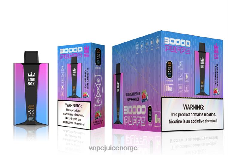 Vape Pen D6HP881 blåbærsur bringebæris - Bang Box 30000 puffs smartskjerm