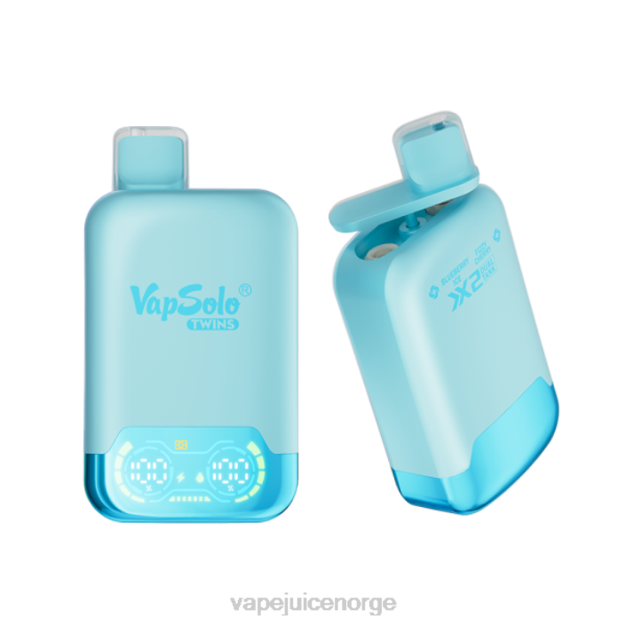 Vapsolo TWINS engangs vape blåbæris og brusende kirsebær 8Z8D139 Vape Juice