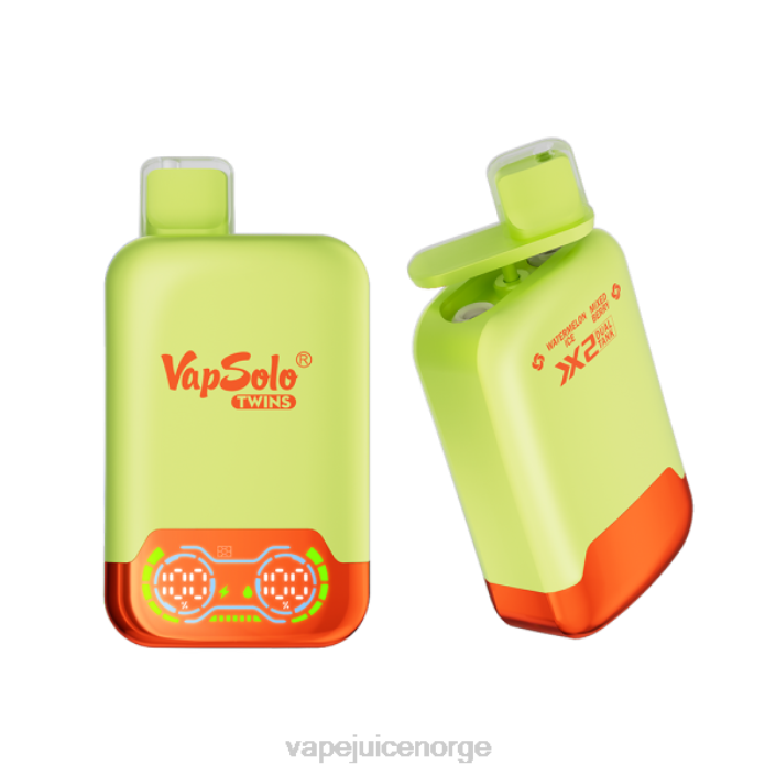 Vapsolo TWINS engangs vape vannmelon is og blandet bær 8Z8D146 Vape Norge