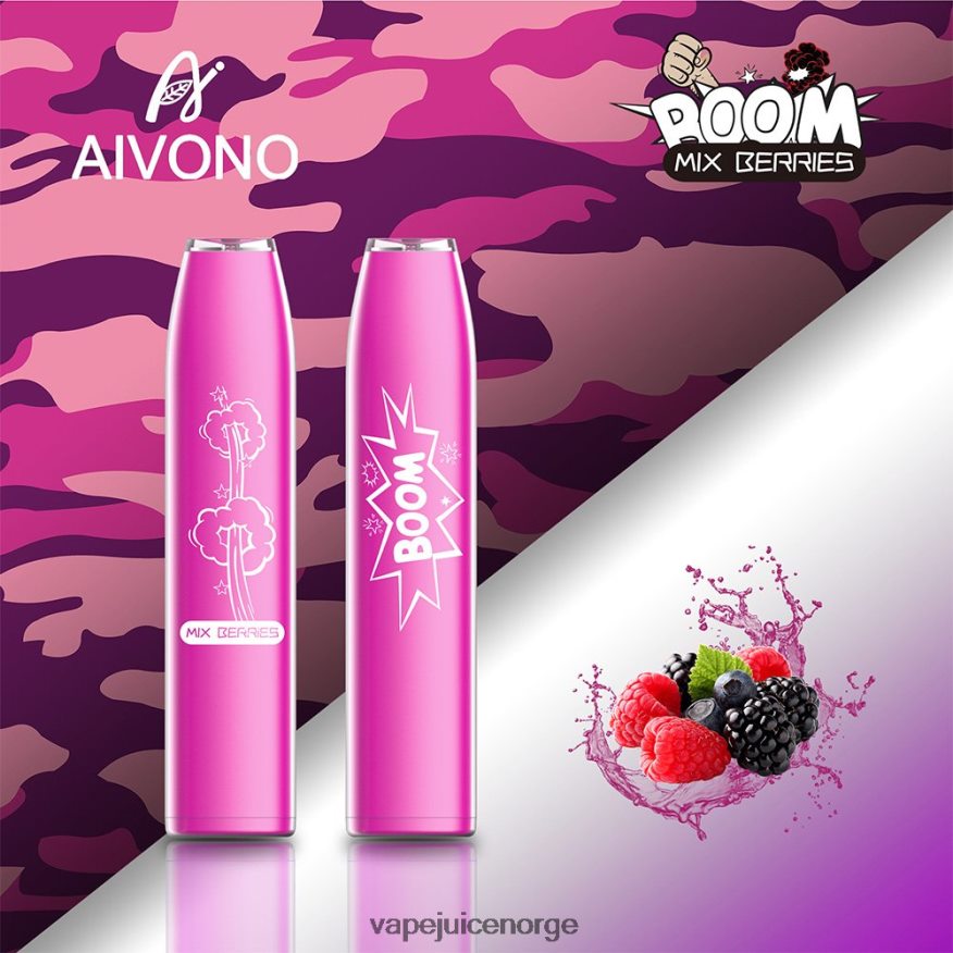 Aivono AIM BOOM 600 blandede bær - P26VZ8361 Vape Norge