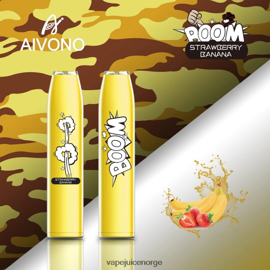 Aivono AIM BOOM 600 jordbær banan - P26VZ8363 Vape Norge