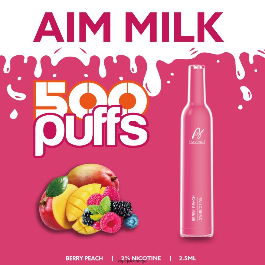 Aivono AIM MILK 500 bær fersken - P26VZ8273 Vape Norge