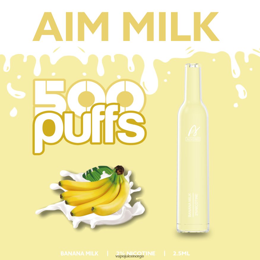 Aivono AIM MILK 500 bananmelk - P26VZ8275 Vape Norge