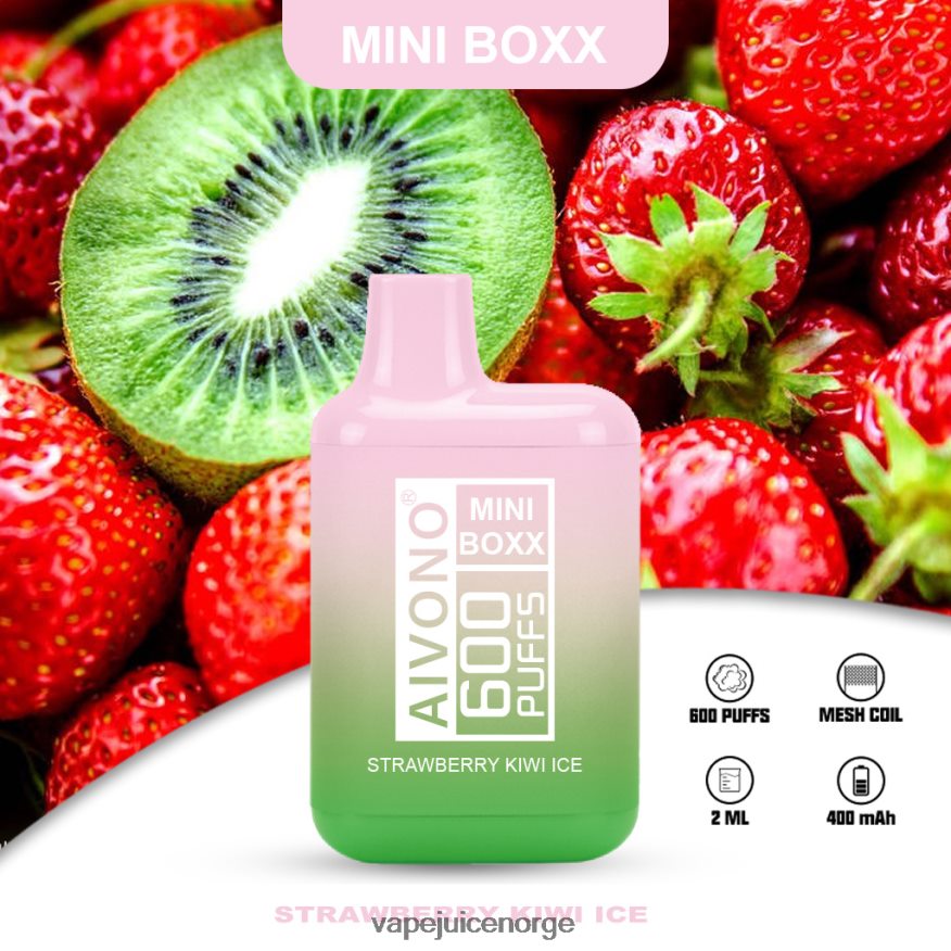 Aivono AIM MINI BOXX 600 jordbær kiwi is - P26VZ8234 Vape Juice
