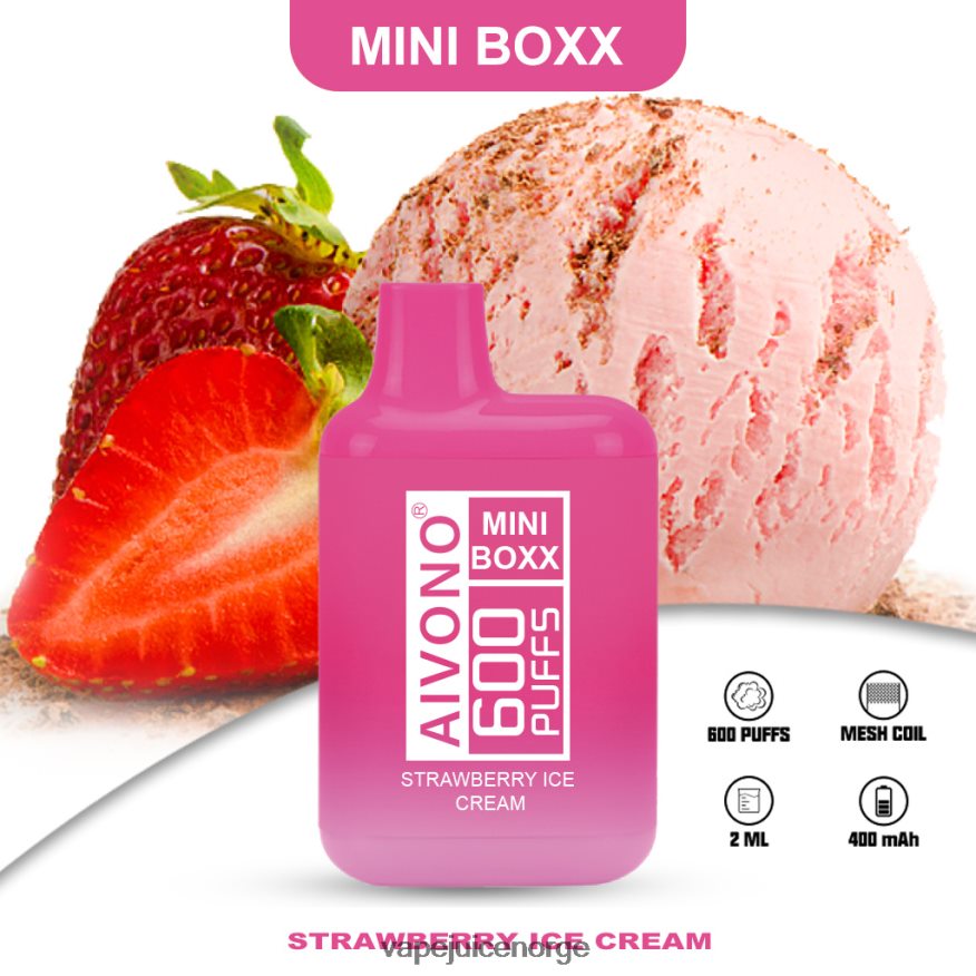 Aivono AIM MINI BOXX 600 jordbæris - P26VZ8232 Vape Juice