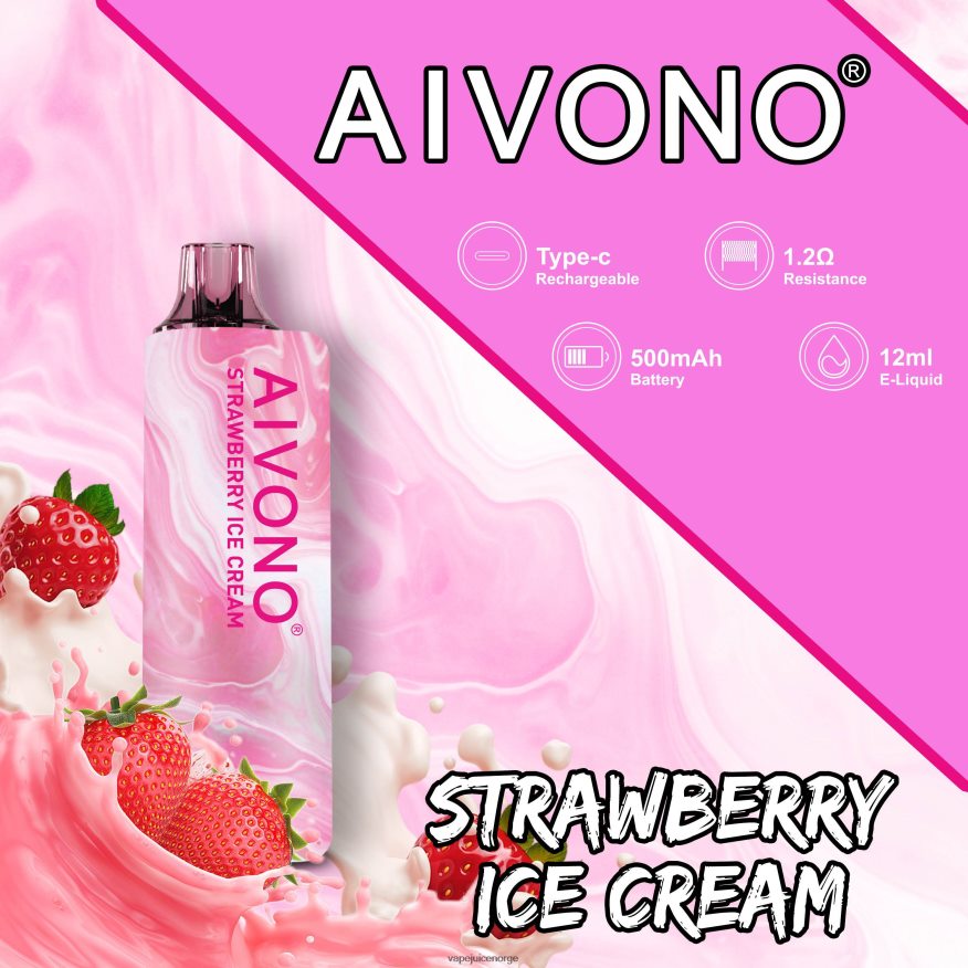 Aivono AIM GUN 7000 jordbæris - P26VZ8105 Vape Norge
