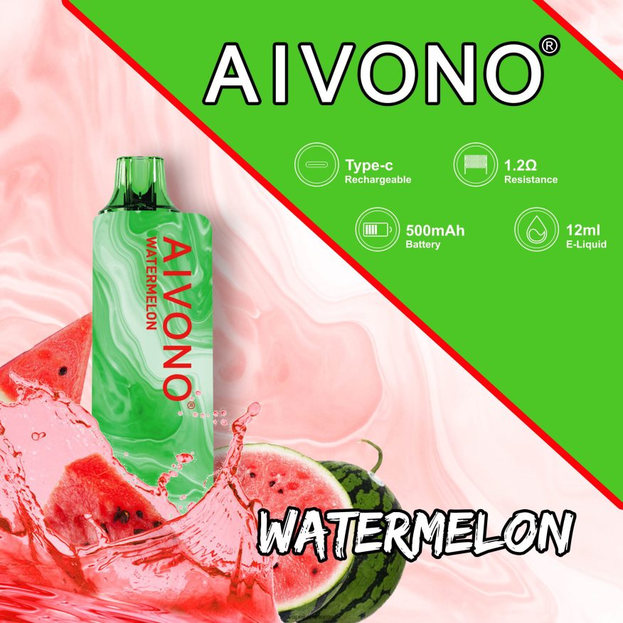 Aivono AIM GUN 7000 vannmelon - P26VZ8110 Vape Juice
