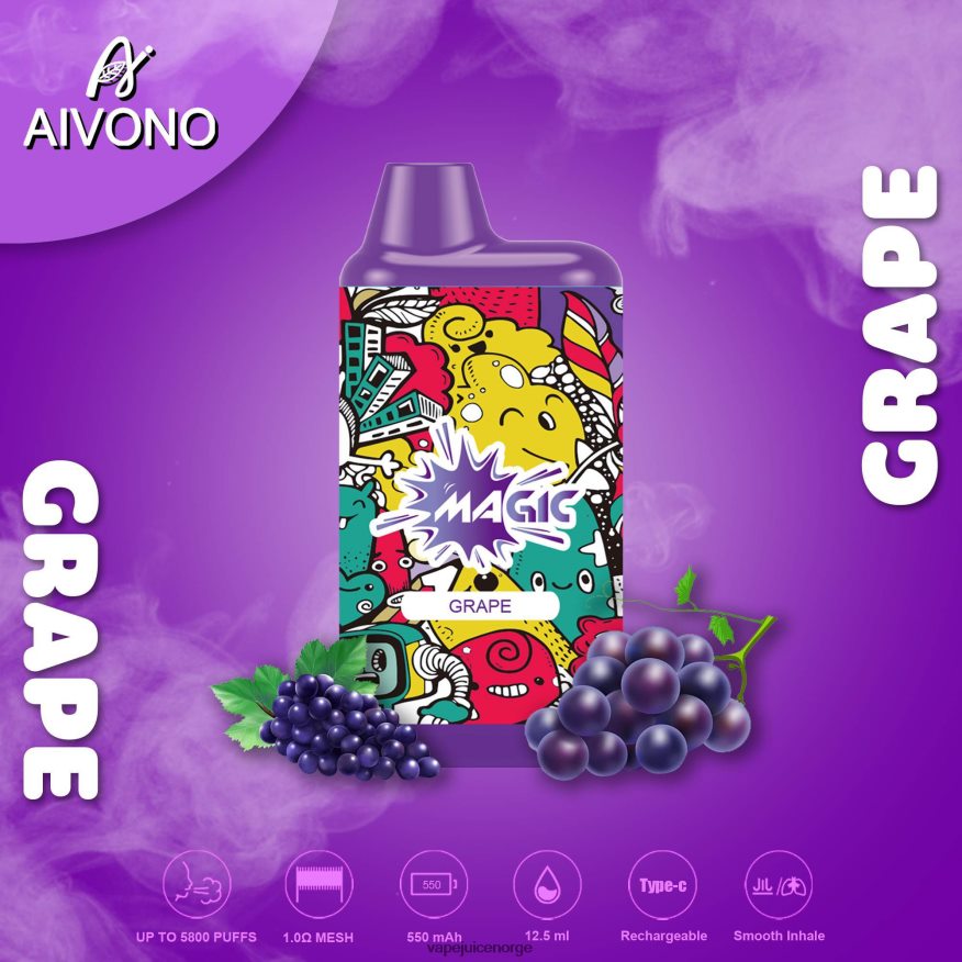 Aivono AIM MAGIC 5800 munnboks sigarett drue - P26VZ892 Vape Juice