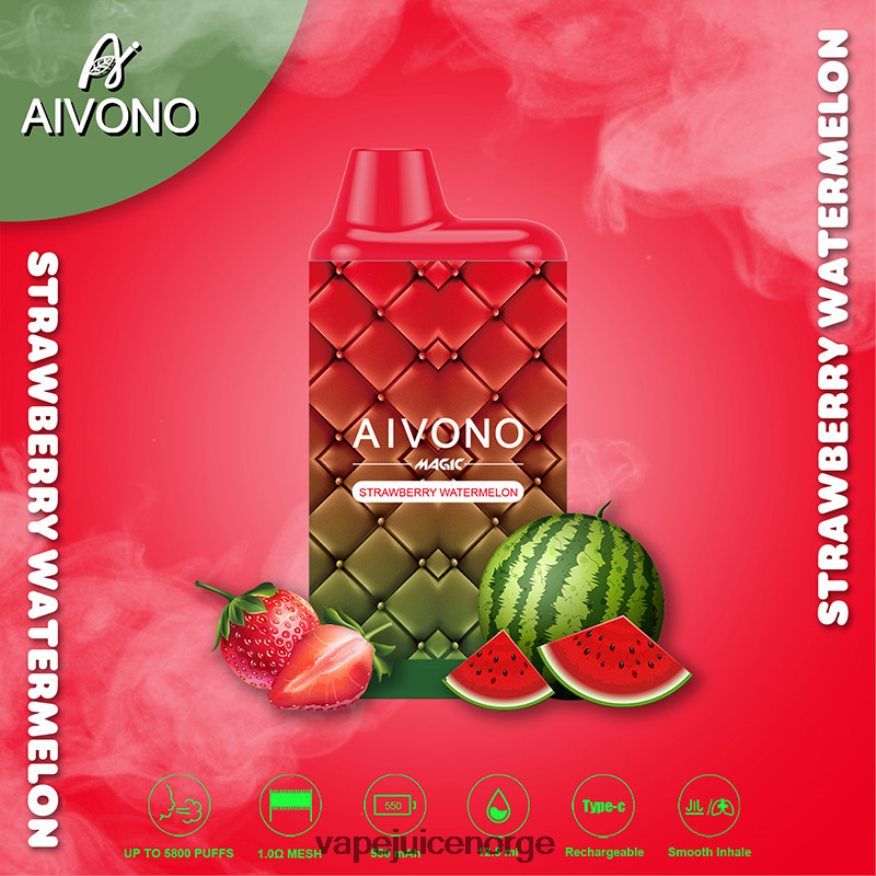 Aivono AIM MAGIC 5800 munnboks sigarett jordbær vannmelon - P26VZ899 Vape Norge