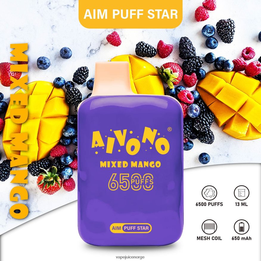 Aivono AIM PUFF STAR 6500 blandet mango - P26VZ8296 Vape Juice
