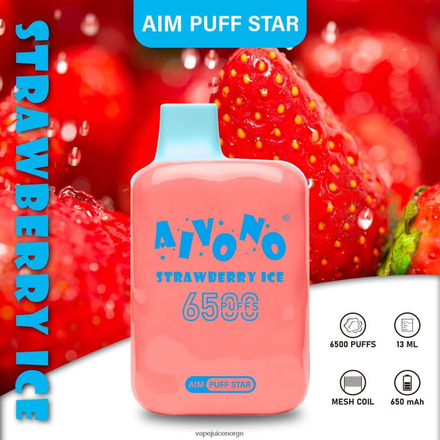 Aivono AIM PUFF STAR 6500 jordbæris - P26VZ8288 Vape Juice