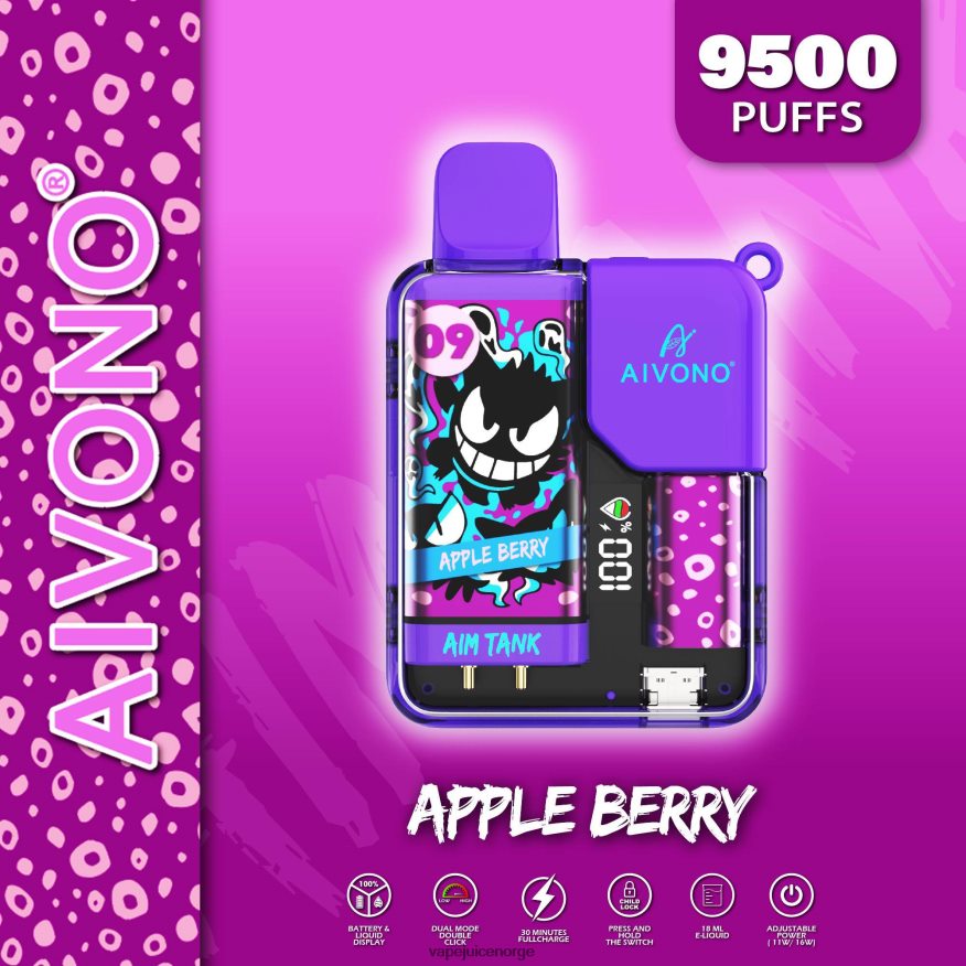 Aivono AIM TANK 9500 eplebær - P26VZ843 Vape Norge
