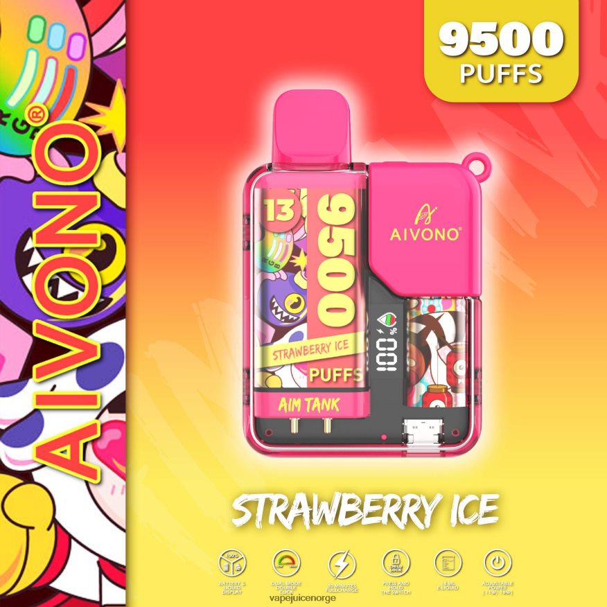 Aivono AIM TANK 9500 jordbæris - P26VZ838 Vape Juice