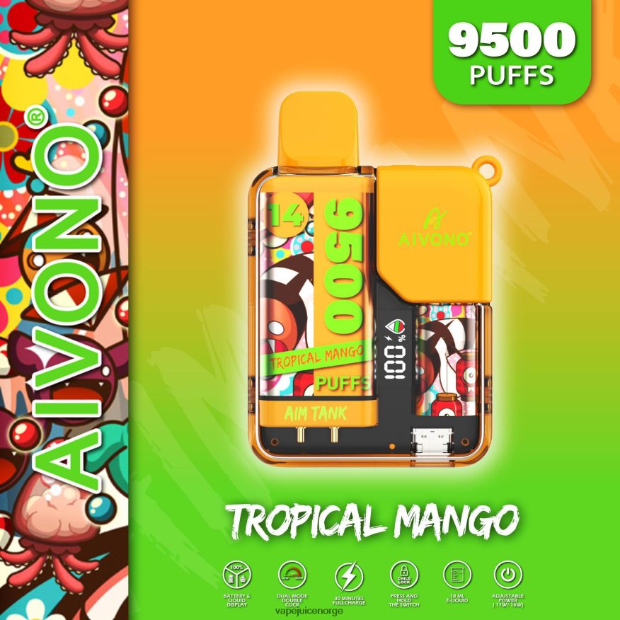 Aivono AIM TANK 9500 tropisk mango - P26VZ839 Vape Norge