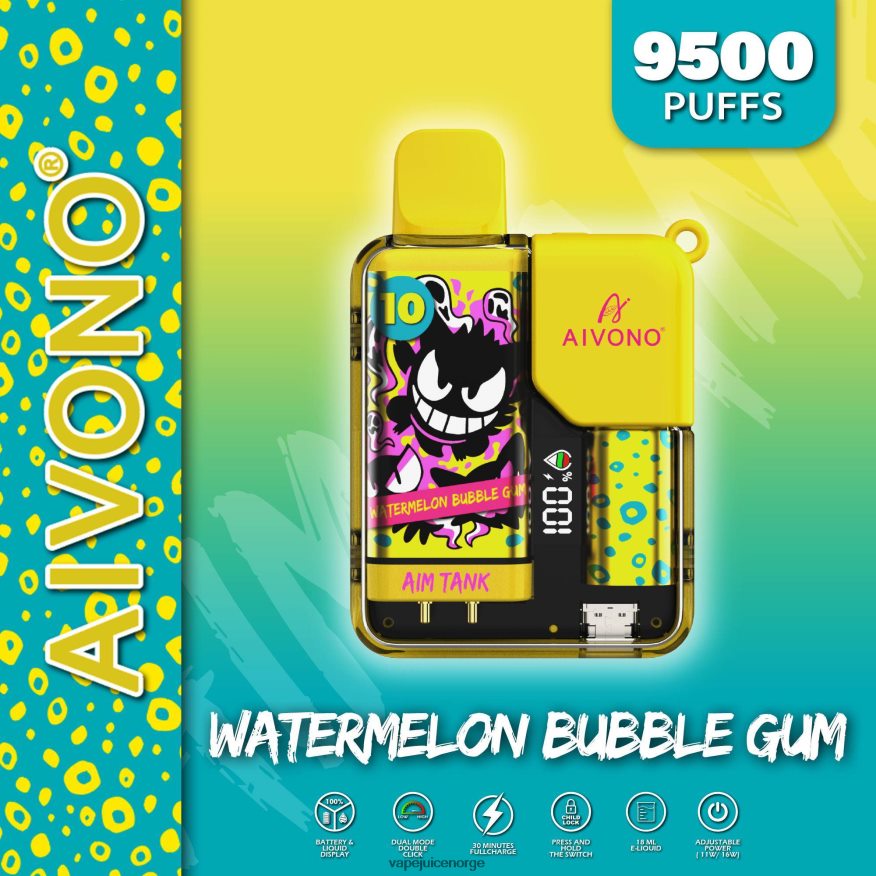 Aivono AIM TANK 9500 vannmelon tyggegummi - P26VZ844 Vape Juice
