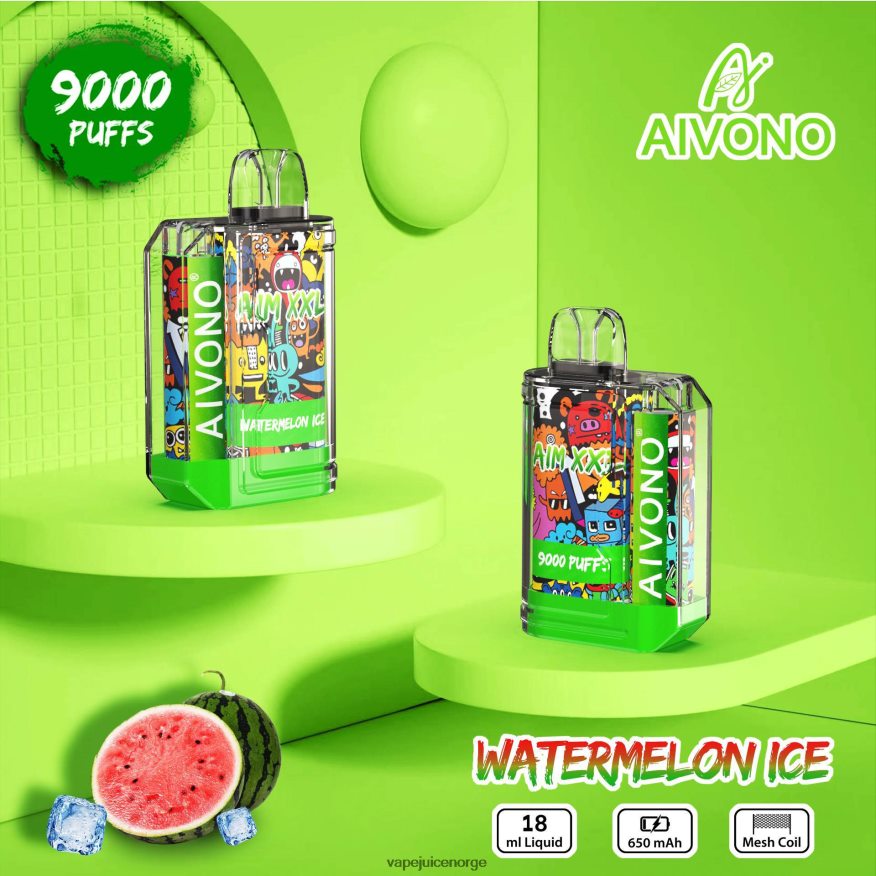 Aivono AIM XXL 9000 munnklistremerke gjennomsiktig vannmelon is - P26VZ848 Vape Juice
