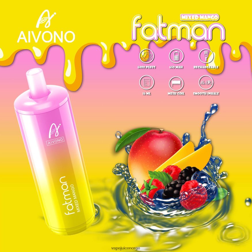 Aivono FATMAN 6800 blandet mango - P26VZ826 Vape Juice