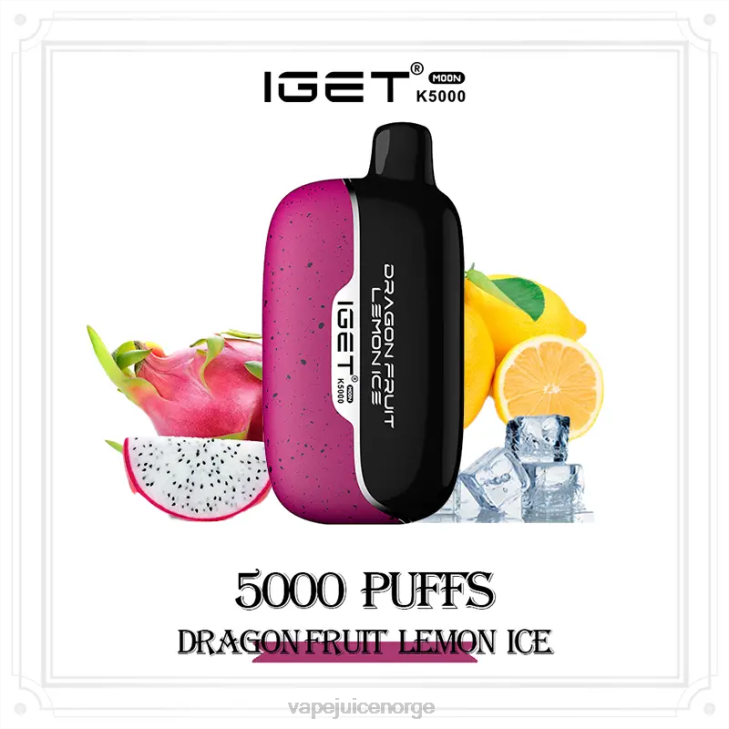 Vape Pen J04220 dragefrukt sitronis IGET Moon k5000