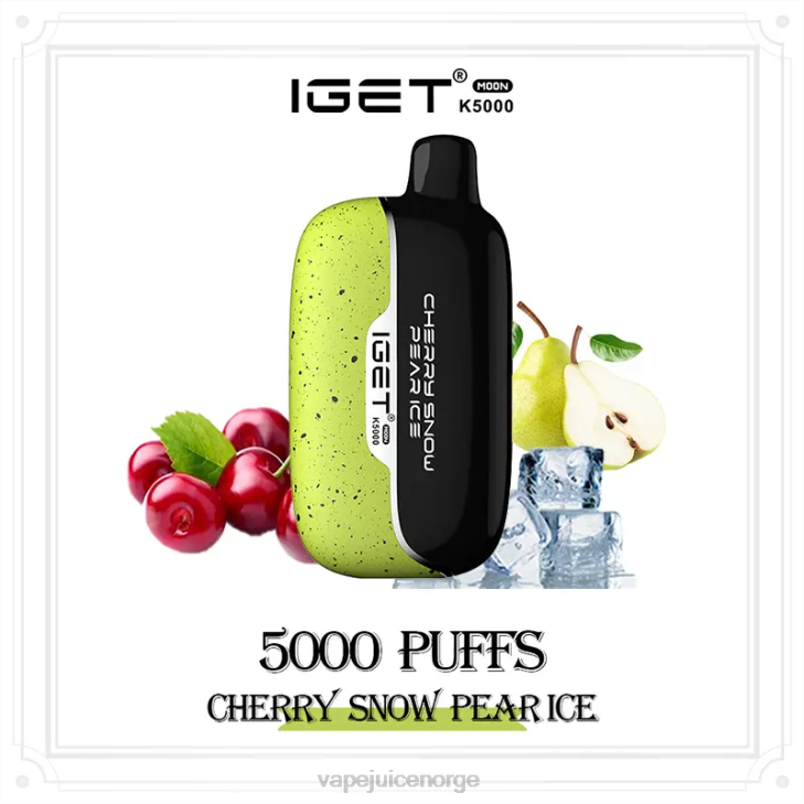 Vape Pen J0425 kirsebær snø pære is IGET Moon k5000