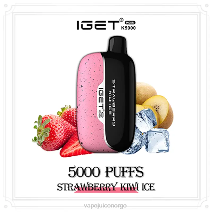 Vape Uten Nikotin J04218 jordbær kiwi is IGET Moon k5000