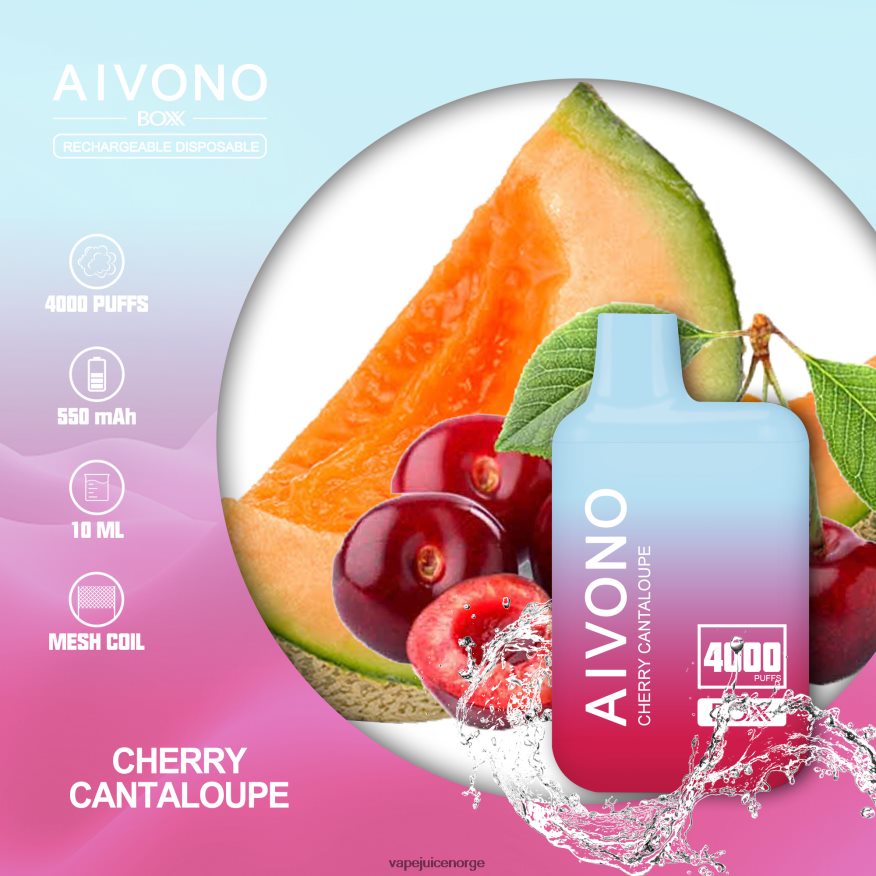 Aivono AIM BOXX 4000 kirsebær cantaloupe - P26VZ8223 Vape Norge