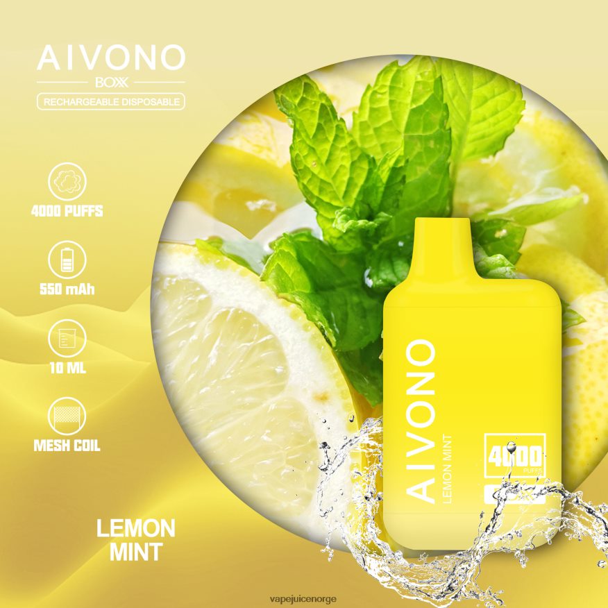 Aivono AIM BOXX 4000 sitron mynte - P26VZ8230 Vape Juice