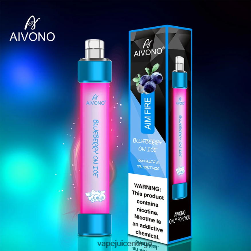 Aivono AIM FIRE 1000 blåbær på is - P26VZ8326 Vape Juice