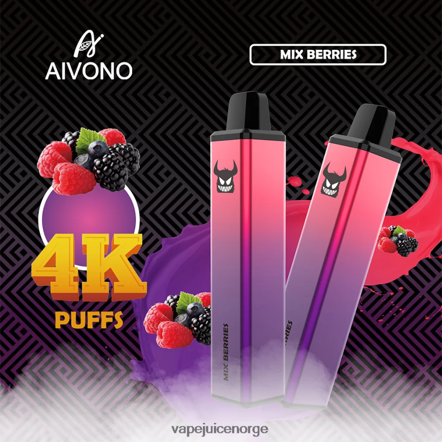 Aivono AIM FREAK 4000 blandede bær - P26VZ8260 Vape Juice