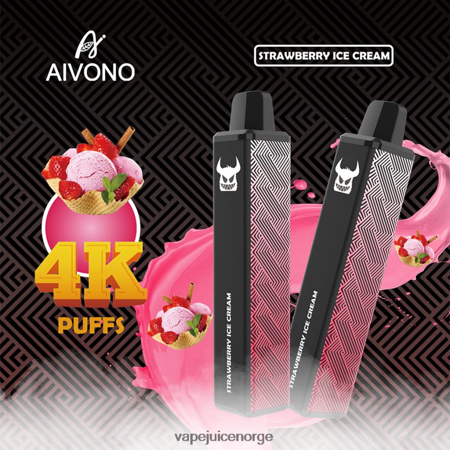 Aivono AIM FREAK 4000 jordbæris - P26VZ8263 Vape Norge