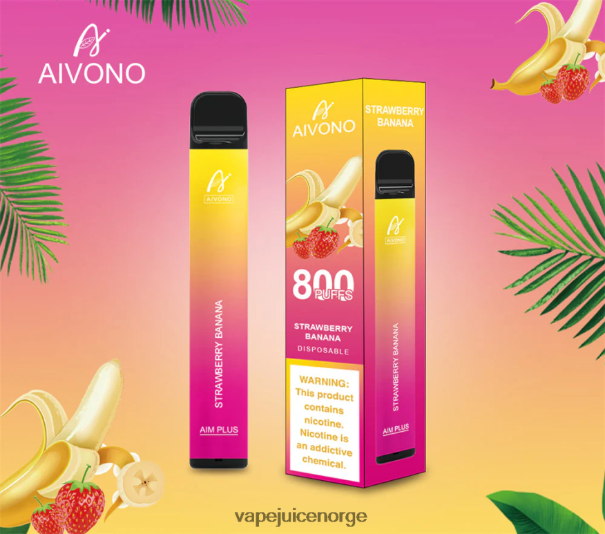 Aivono AIM PLUS 800 jordbær banan - P26VZ8192 Vape Juice