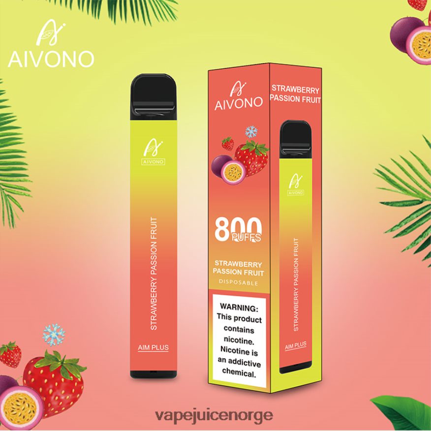 Aivono AIM PLUS 800 jordbær pasjonsfrukt - P26VZ8195 Vape Norge