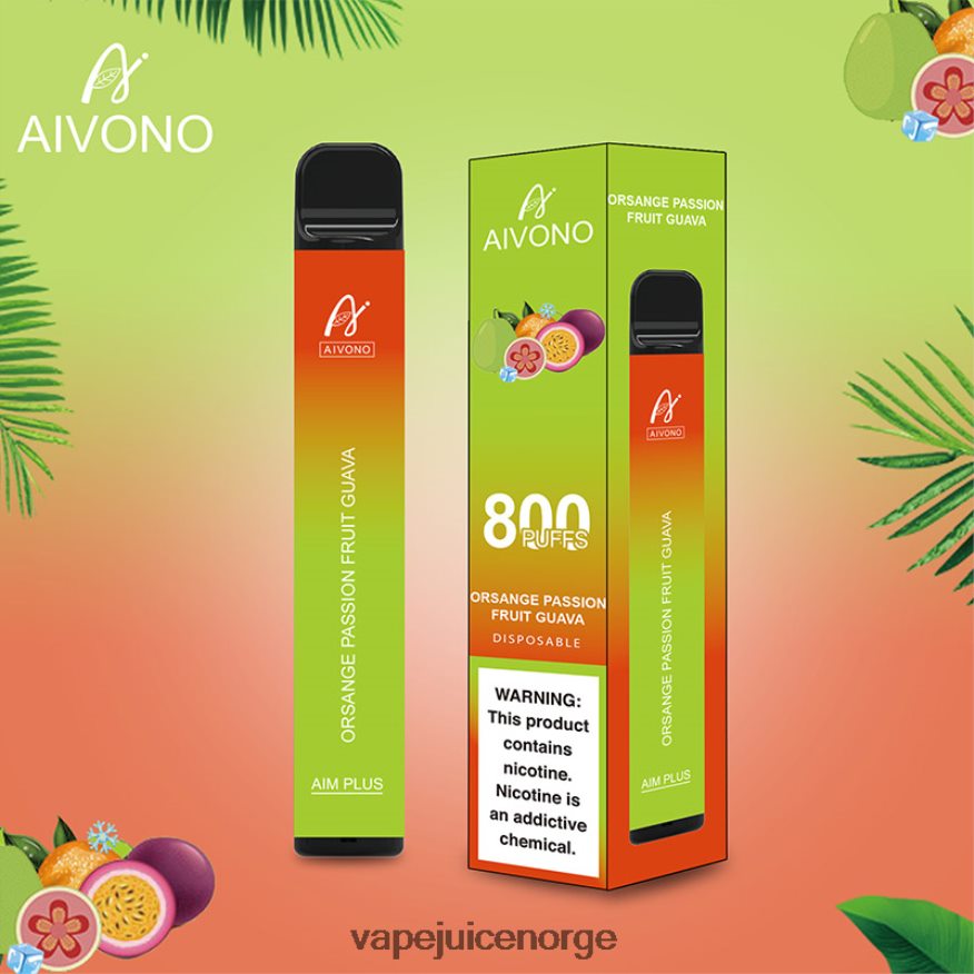 Aivono AIM PLUS 800 oransje pasjonsfrukt guava - P26VZ8189 Vape Norge