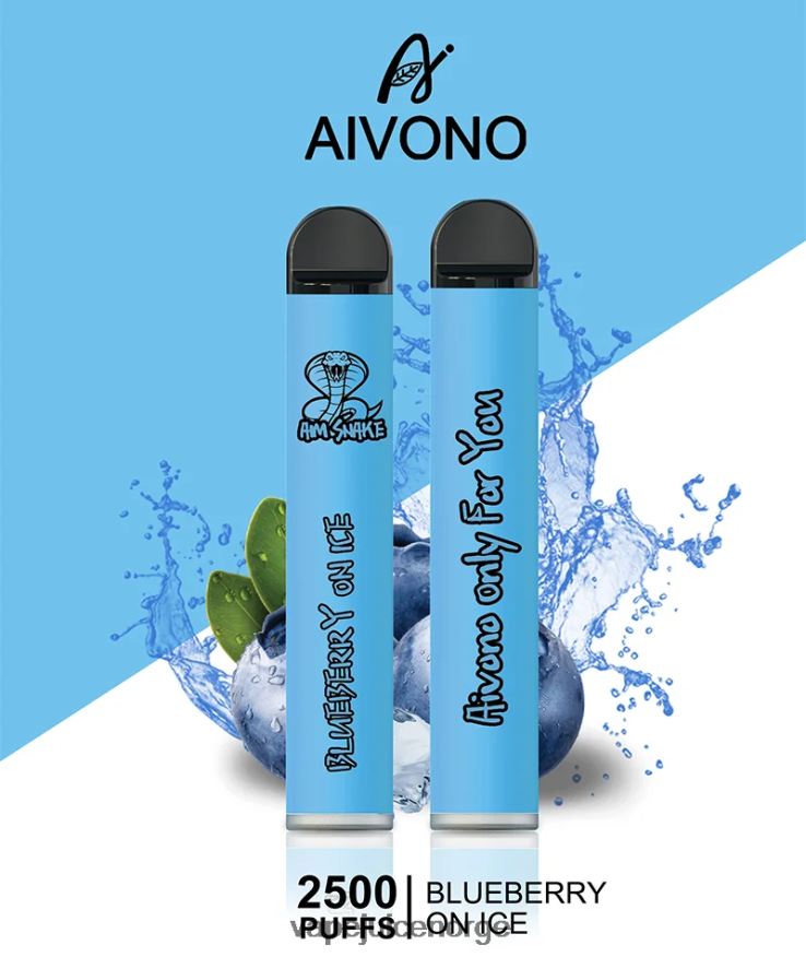 Aivono AIM SNAKE 2500 blåbær på is - P26VZ8299 Vape Norge
