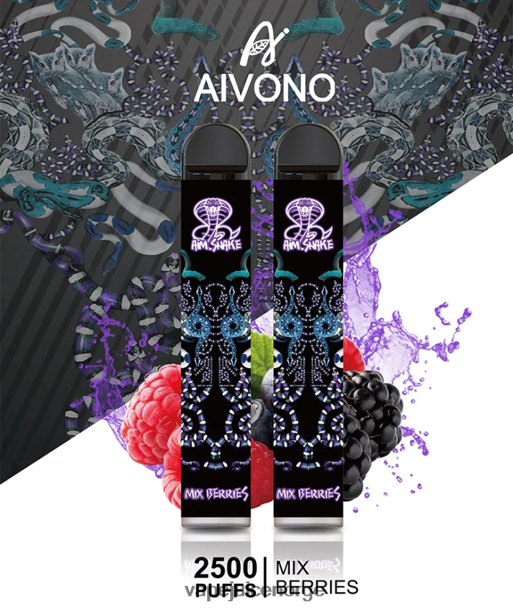 Aivono AIM SNAKE 2500 bland bær - P26VZ8312 Vape Juice
