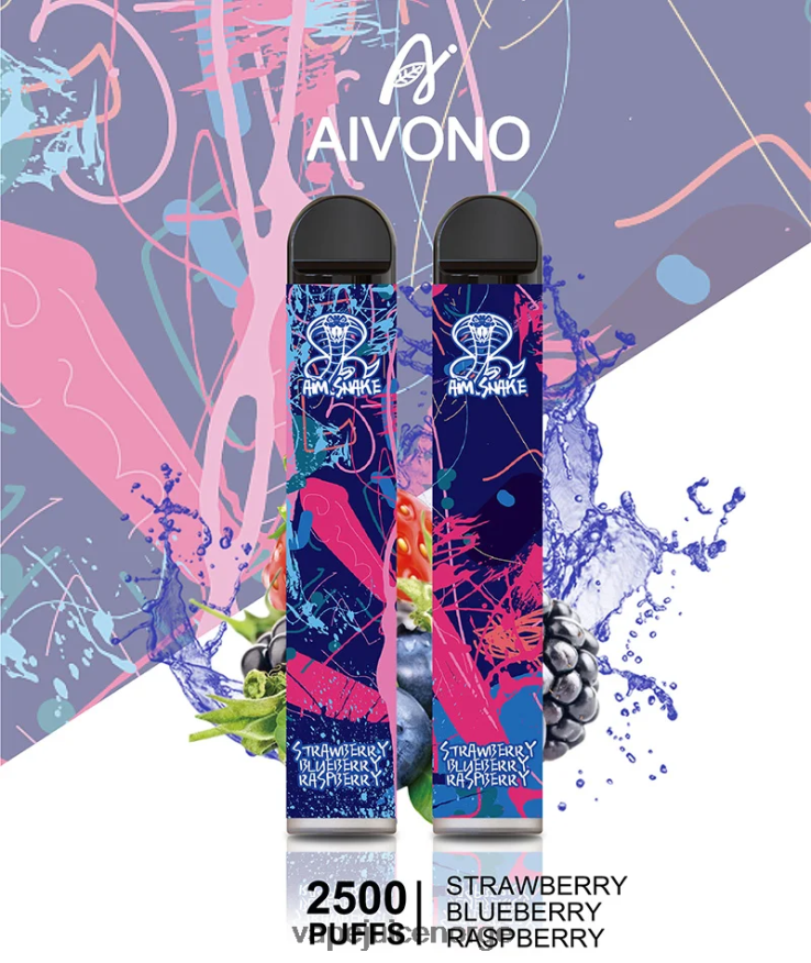 Aivono AIM SNAKE 2500 jordbær blåbær bringebær - P26VZ8318 Vape Juice