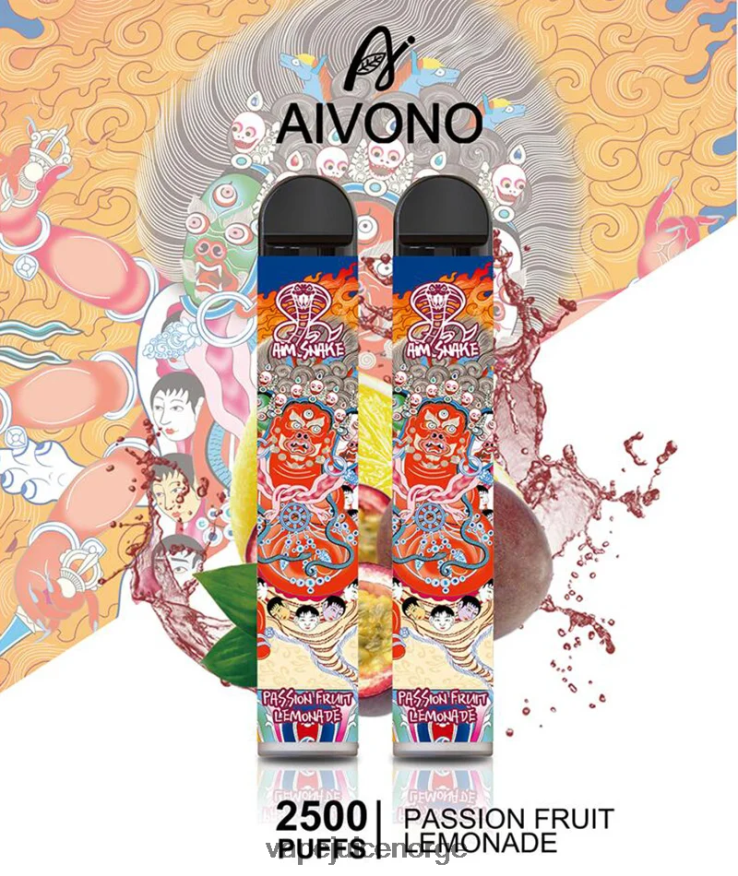 Aivono AIM SNAKE 2500 pasjonsfrukt limonade - P26VZ8315 Vape Norge