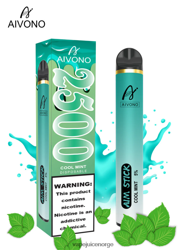 Aivono AIM STICK 2500 kjølig mynte - P26VZ8159 Vape Norge