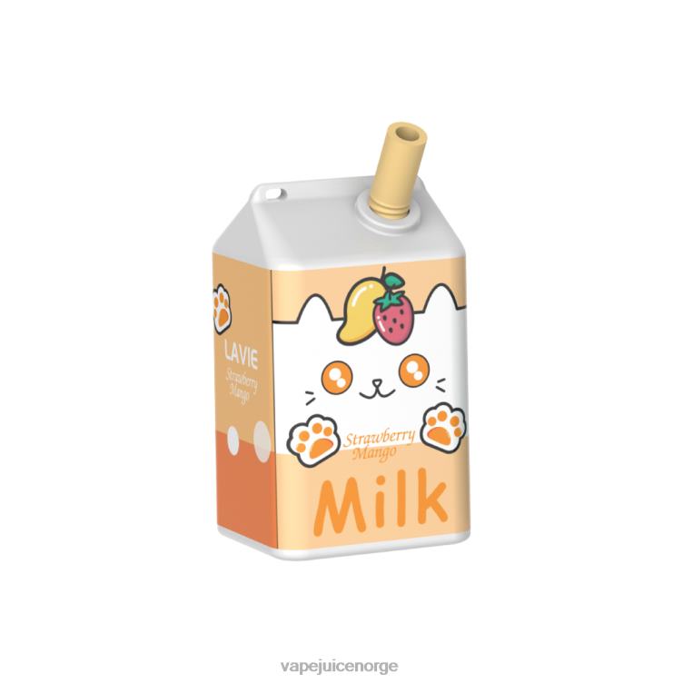 8J2L8182 Vape Juice - jordbær mango LAVIE MILK 7000 drag