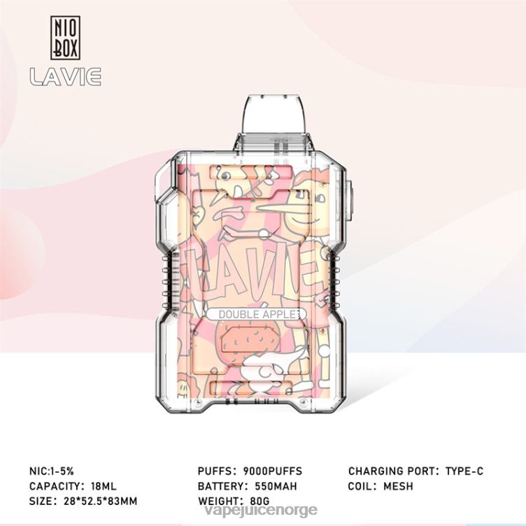 8J2L8195 Vape Norge - dobbelt eple LAVIE NIO BOX 9000 drag
