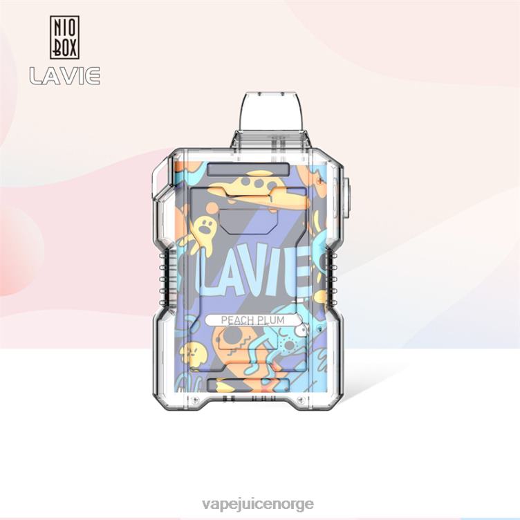 8J2L8198 Vape Juice - fersken plomme LAVIE NIO BOX 9000 drag