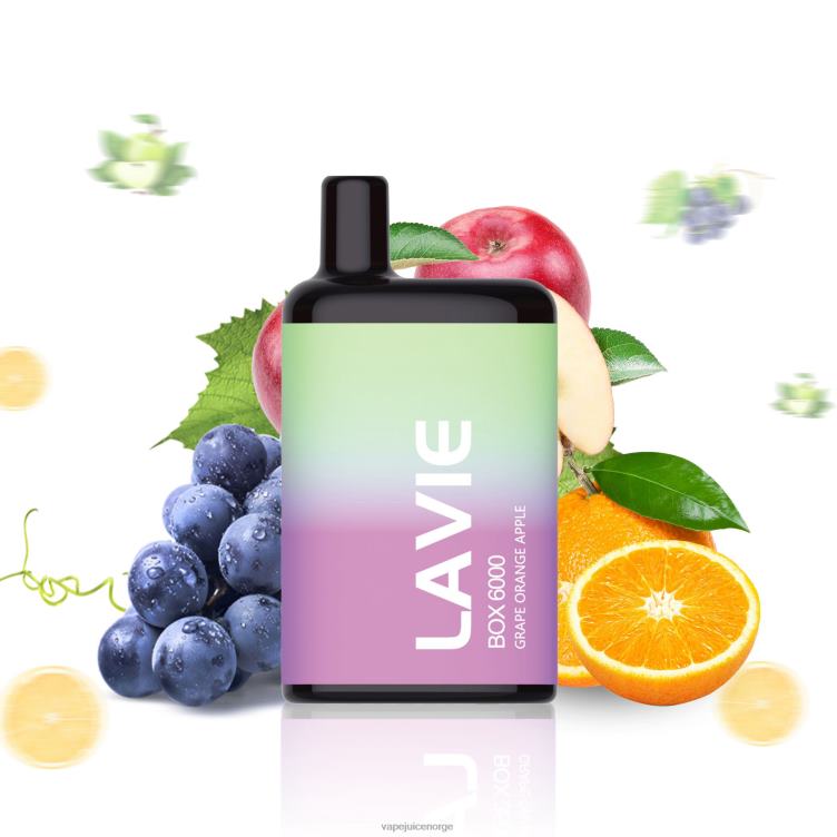 8J2L8202 Vape Juice - drue appelsin eple LAVIE BOX 6000 drag