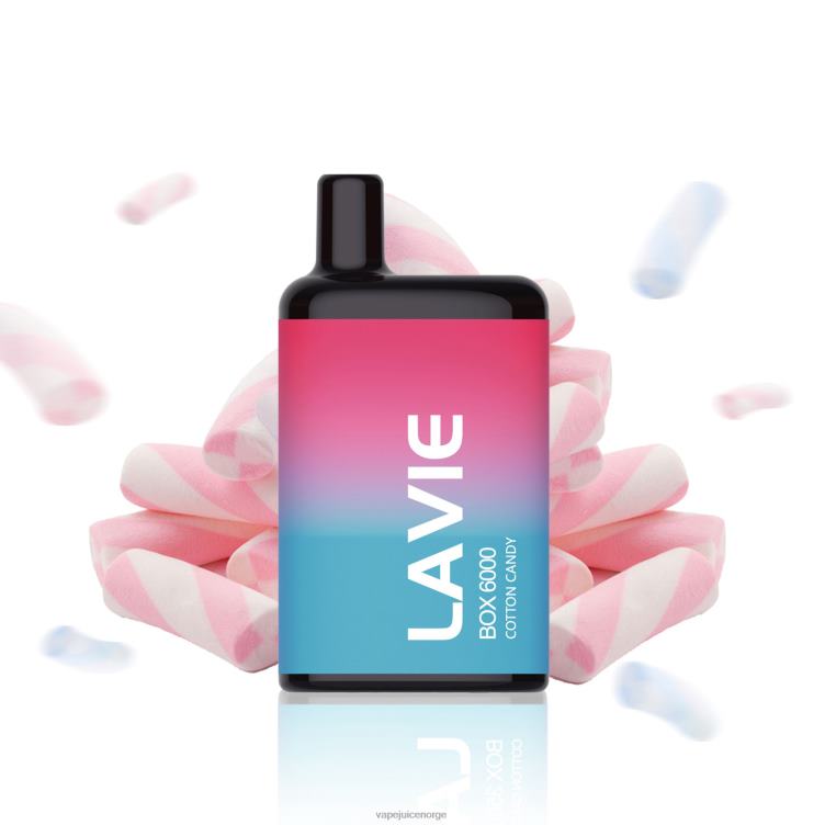 8J2L8206 Vape Juice - sukkerspinn LAVIE BOX 6000 drag