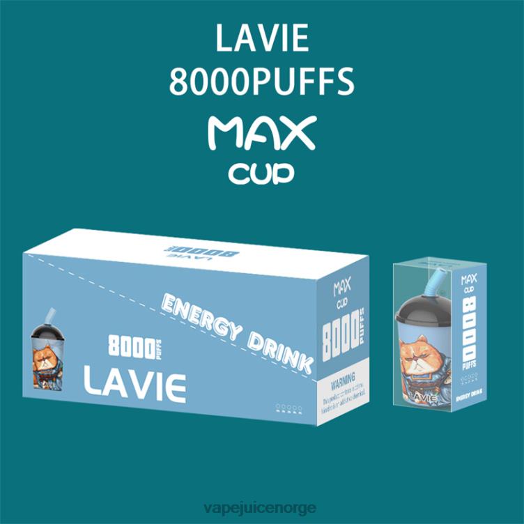 8J2L8259 Vape Norge - energidrikk LAVIE Max Cup 8000 drag